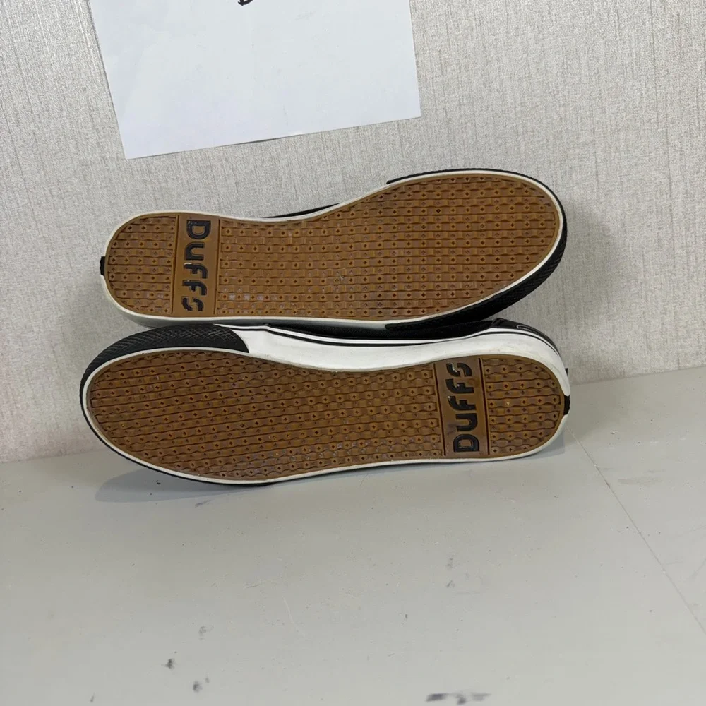 Duffs The dude black canvas slip-on sneakers Size‎ 11